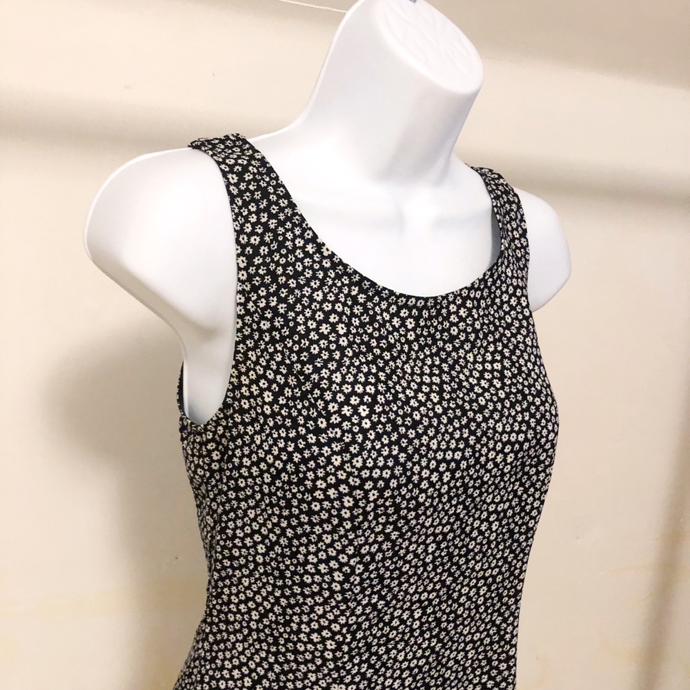 H&M Black and White Floral Mini Dress